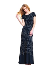 Adrianna Papell Blouson Beaded Dress - Image 1 of 4