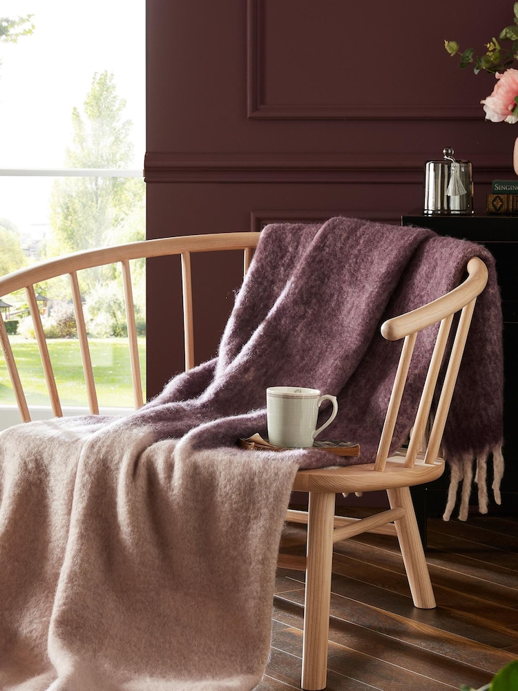 Laura Ashley Blackberry Purple Bronwen Throw - Image 1 of 3