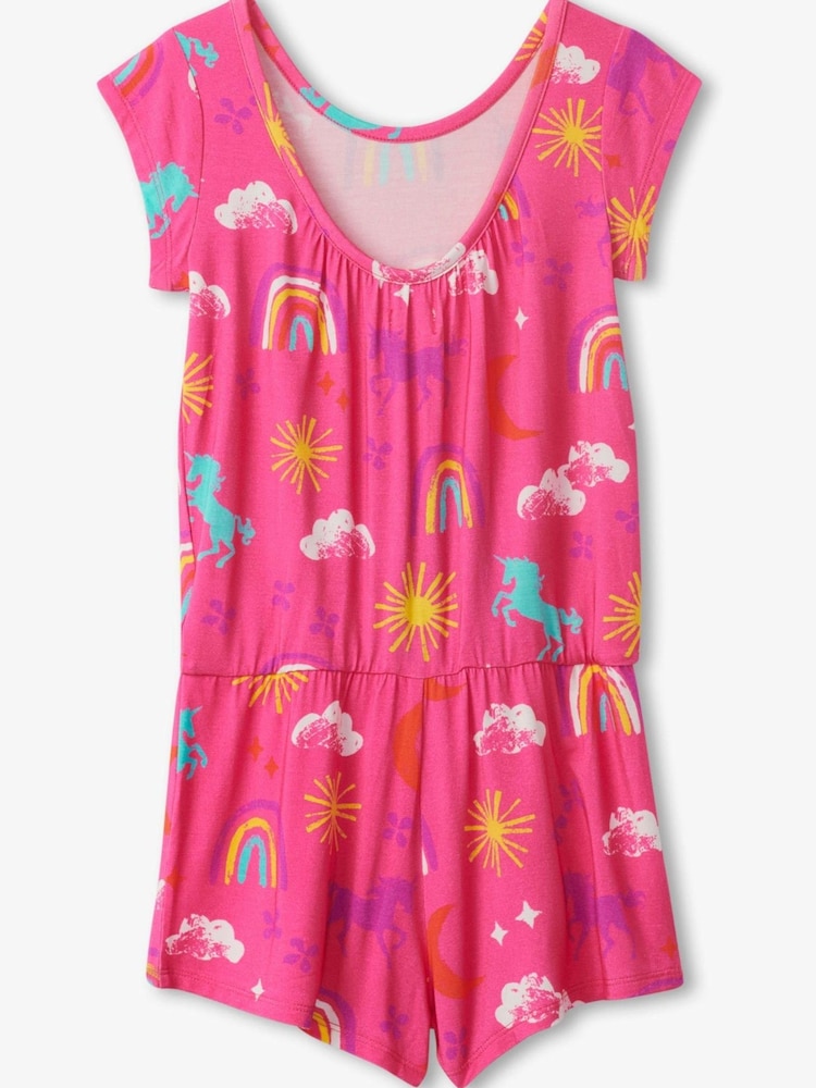 Hatley Pink Unicorns & Rainbows Romper - Image 2 of 3