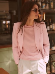 Reiss Pink Marina Single Breasted Blazer - Image 1 of 6