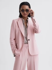 Reiss Pink Marina Single Breasted Blazer - Image 3 of 6