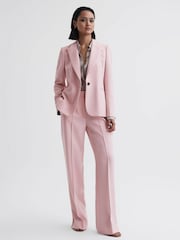 Reiss Pink Marina Single Breasted Blazer - Image 4 of 6