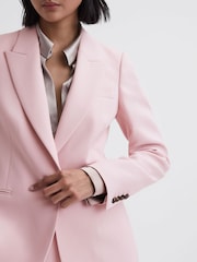Reiss Pink Marina Single Breasted Blazer - Image 5 of 6