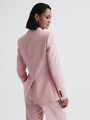 Reiss Pink Marina Single Breasted Blazer - Image 6 of 6