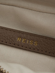 Reiss Taupe Clea Leather Crossbody Bag - Image 3 of 8