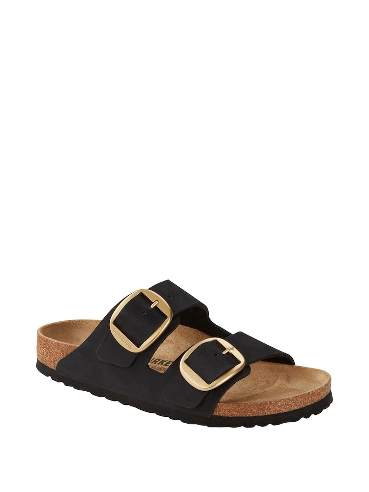Birkenstock Black/Brown Arizona Big Buckle Nubuck Sandals - Image 5 of 5