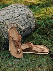 Birkenstock Brown Gizeh Braided Oiled Leather Sandals - Image 10 of 20