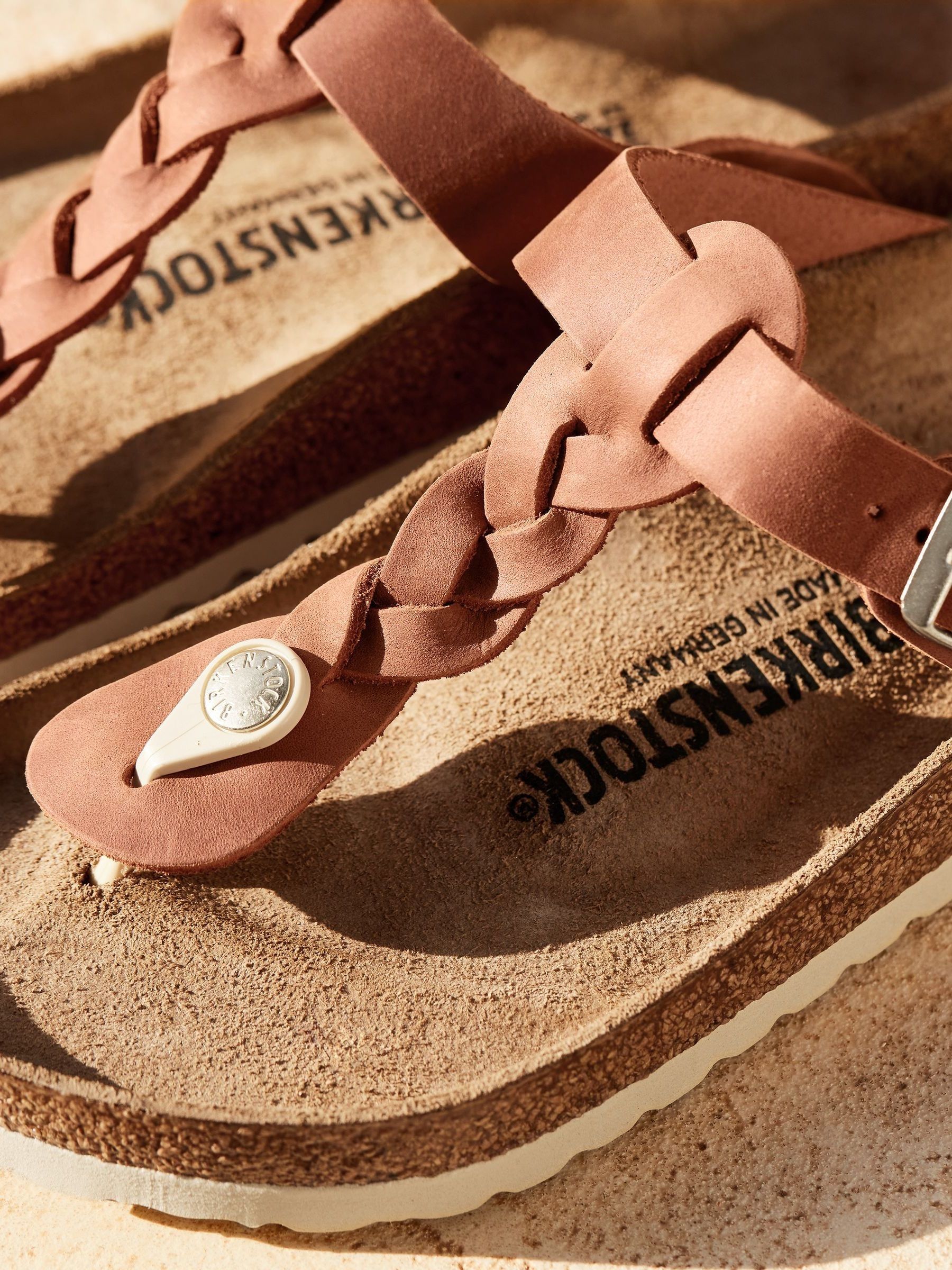Buy Birkenstock Brown Gizeh Braided Oiled Leather Sandals from the Next UK online shop
