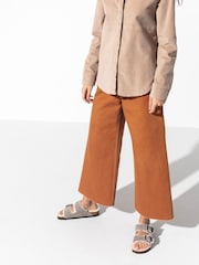 Birkenstock Grey Arizona Suede Shearling Sandals - Image 3 of 4