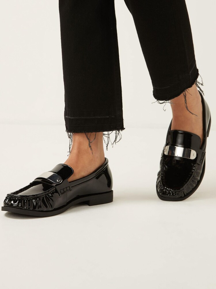 Black Forever Comfort® Hardware Trim Loafers - Image 1 of 7