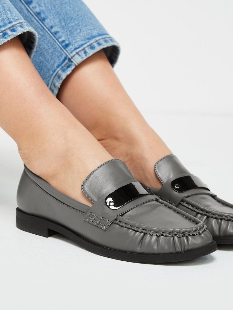 Grey Forever Comfort® Hardware Trim Loafers - Image 2 of 6