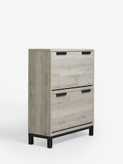Grey Bronx Oak Effect Shoe Storage Cabinet - Image 5 of 8