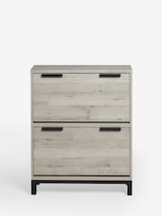 Grey Bronx Oak Effect Shoe Storage Cabinet - Image 6 of 8