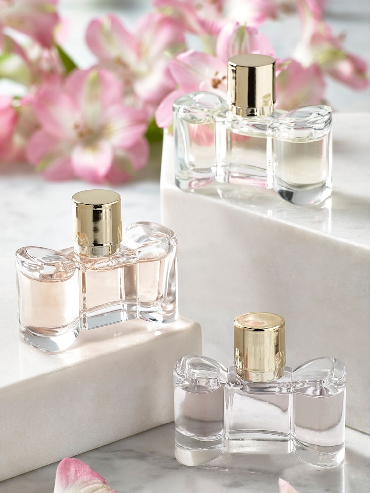 Set of 3 Just Pink 10ml Bow Shaped Perfume Set - Image 2 of 3