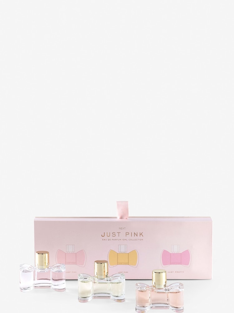 Set of 3 Just Pink 10ml Bow Shaped Perfume Set - Image 3 of 3