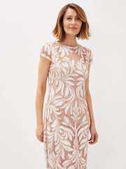 Phase Eight Pink Anastasia Tapework Lace Dress - Image 1 of 6