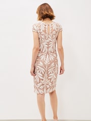 Phase Eight Pink Anastasia Tapework Lace Dress - Image 2 of 6