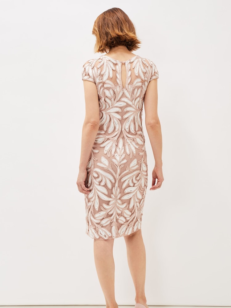 Phase Eight Pink Anastasia Tapework Lace Dress - Image 2 of 6