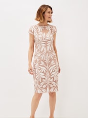 Phase Eight Pink Anastasia Tapework Lace Dress - Image 3 of 6