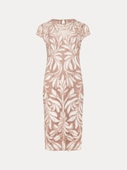 Phase Eight Pink Anastasia Tapework Lace Dress - Image 6 of 6
