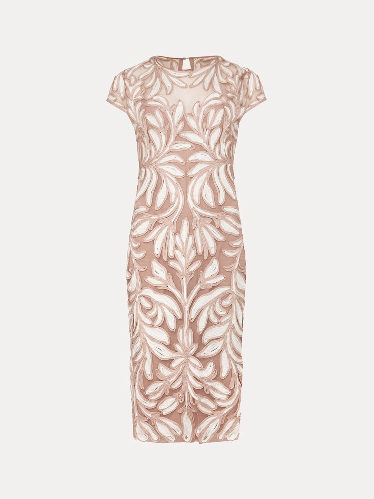 Phase Eight Pink Anastasia Tapework Lace Dress - Image 6 of 6