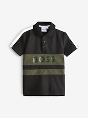 Črna polo majica z logotipom BOSS - Slika 1 iz 3