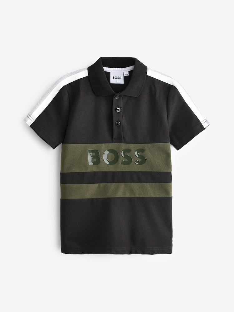 Črna polo majica z logotipom BOSS - Slika 1 iz 3 Črna polo majica z logotipom BOSS - Slika 1 iz 3