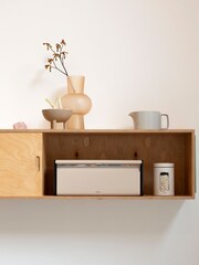 Brabantia Soft Beige Fall Front Bread Bin - Image 1 of 4