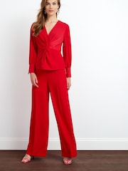 Red Twist Front Blouse - Image 2 of 5