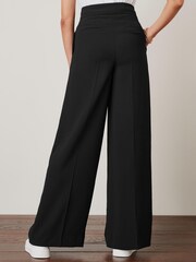 Schwarz - Tailored-Hose mit superweitem Bein - Bild 2 von 6