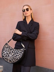 Black Single Breasted Longline Tailored Jacket - Image 1 of 4