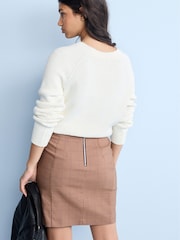 Brown Check Tailored Mini Skirt - Image 2 of 4
