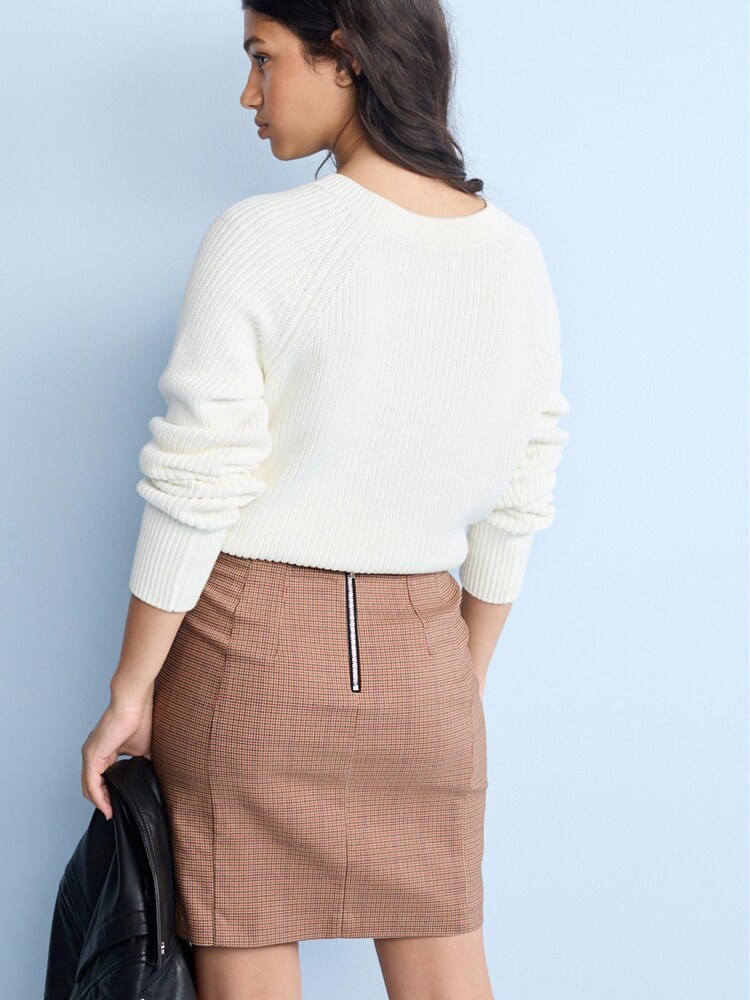 Brown Check Tailored Mini Skirt - Image 2 of 4