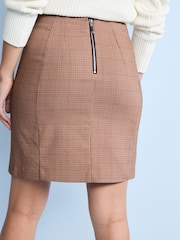 Brown Check Tailored Mini Skirt - Image 3 of 4