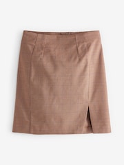 Brown Check Tailored Mini Skirt - Image 4 of 4