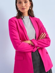 Pink Relaxed Soft Crépe Blazer - Image 1 of 5