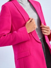 Pink Relaxed Soft Crépe Blazer - Image 4 of 5
