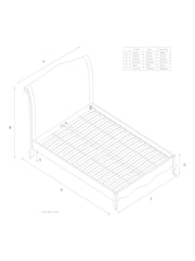 Contemporary Blend Light Natural Without Footend Josie Bed Frame - Image 5 of 9