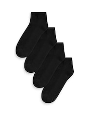 Black Cushion Sole Trainer Socks 4 Pack - Image 1 of 2