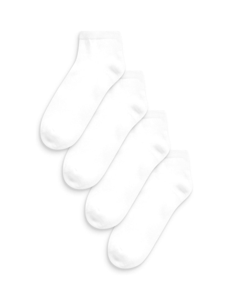Blanco - Pack 4 de calcetines deportivos con suela acolchada - Imagen 1 de 2 Blanco - Pack 4 de calcetines deportivos con suela acolchada - Imagen 1 de 2