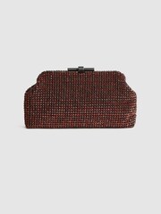 Reiss Orange Adaline Embellished Clutch Bag - Image 9 of 9