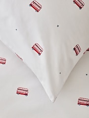The White Company London Bus Single 100% Cotton Pillowcase and Duvet Cover Set - Изображение 3 из 3