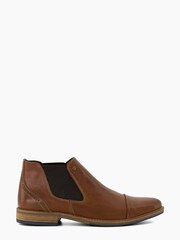 Dune London Brown Chilean Toe Cap Chelsea Boots - Image 1 of 6