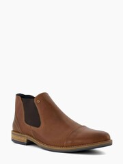 Dune London Brown Chilean Toe Cap Chelsea Boots - Image 3 of 6