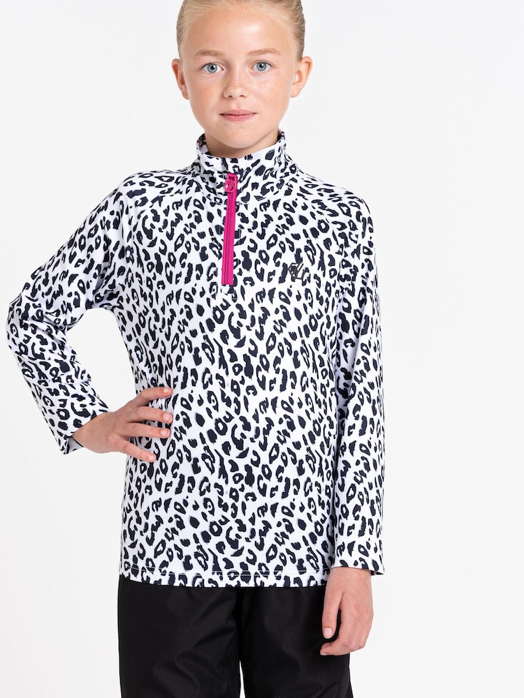 Black & White Dare 2b x Next Girls Sensational Stretch Mid Layer Ski Top - Image 1 of 8