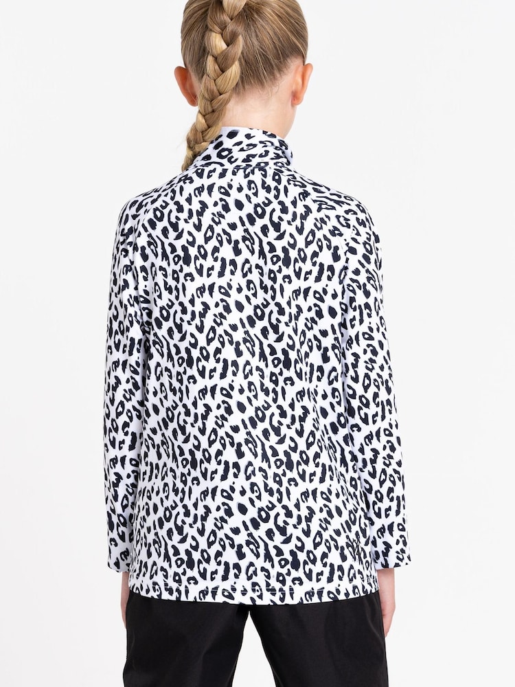 Black & White Dare 2b x Next Girls Sensational Stretch Mid Layer Ski Top - Image 2 of 8
