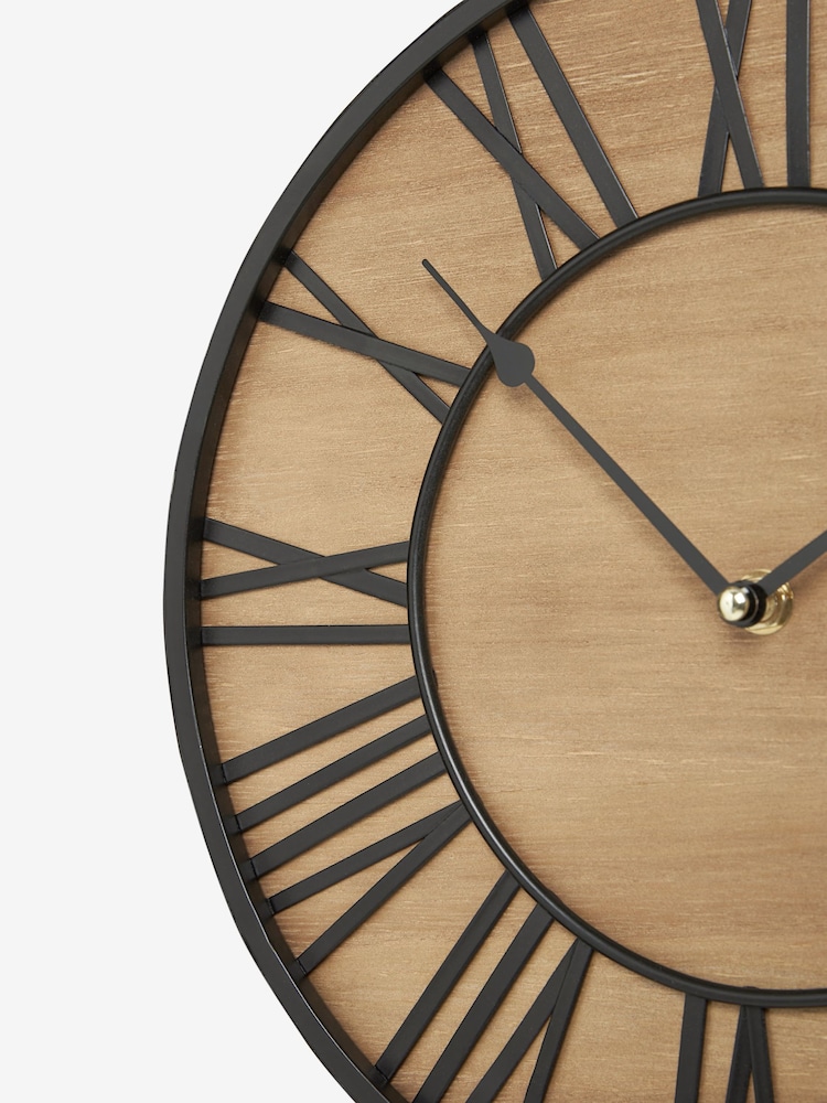 Natural Bronx 30cm Wooden Small Wall Clock - Image 2 of 5