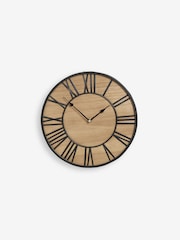 Natural Bronx 30cm Wooden Small Wall Clock - Image 3 of 5