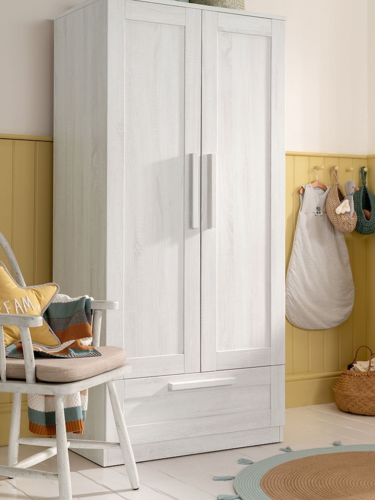 Mamas & Papas Nimbus White Kids Atlas Wardrobe - Image 1 of 3