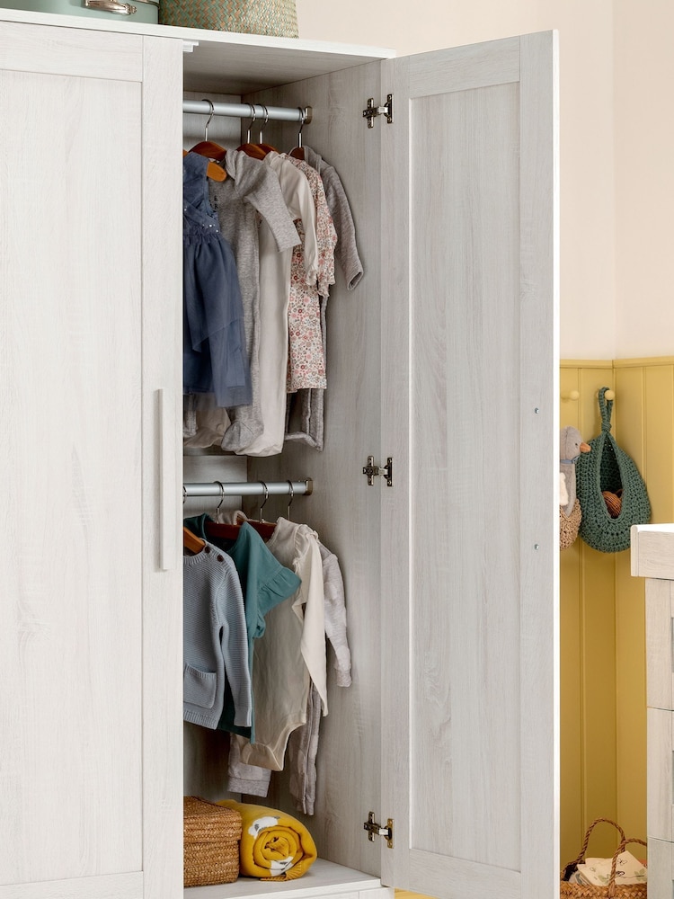 Mamas & Papas Nimbus White Kids Atlas Wardrobe - Image 2 of 3